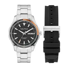 NAUTICA - Reloj Hombre NST Everyday. Reloj Acero Inoxidable Plateado NAPNSF514
