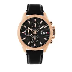 TOMMY HILFIGER - Reloj Hombre 1792194 . Reloj Cuero Negro