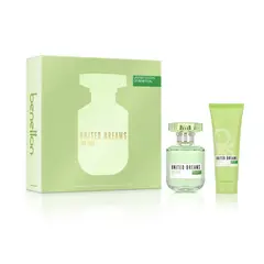 BENETTON - Set de perfume Mujer Incluye United Dreams Live Free for Her EDT 80ml + Body Lotion 75ml