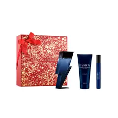 CAROLINA HERRERA - Set de perfume Hombre Incluye Bad Boy Cobalt EDP 100ml + Shower Gel 100ml + Travel Size