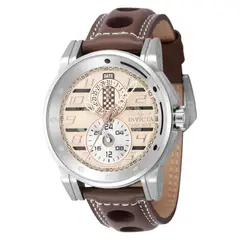 INVICTA - Reloj Hombre Racing . Reloj Cuero Blanco