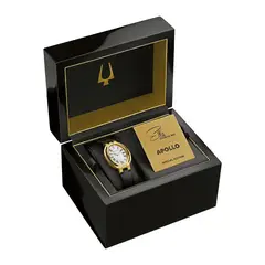 BULOVA - Reloj Mujer Rubaiyat. Reloj Cuero Negro 97P180