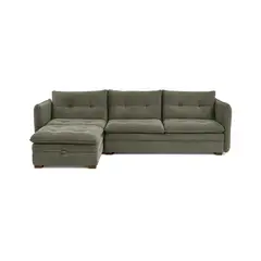 MICA - Sofa En L Con Baul 269X146X80 Narbonne En Tela Verde