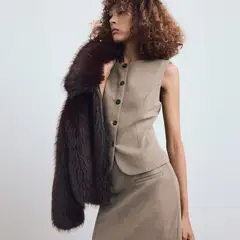 MANGO - Chaleco Mujer Slim fit