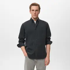 MANGO - Camisa Hombre Manga larga de Algodón