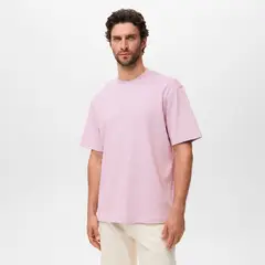MANGO - Camiseta Hombre de Algodón