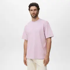 MANGO - Camiseta Hombre de Algodón