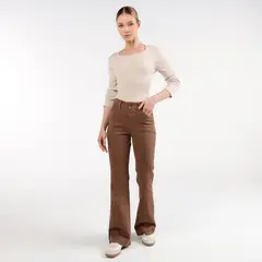 BASEMENT - Jean Flare Mujer Tiro medio