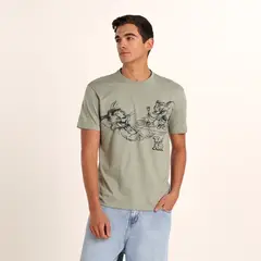 BEARCLIFF - Camiseta Hombre con Estampado de Algodón