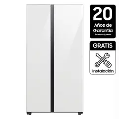 SAMSUNG - Nevecón Side by Side 640 Lts Bespoke RS23CB760A12CO con Inteligencia Artificial