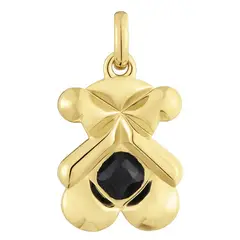 TOUS - Dije con baño de oro 18 kt sobre plata y ónix Sweet 40s