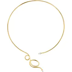 TOUS - Collar abierto con baño de oro 18 kt sobre plata y diamantes creados en laboratorio Lio LGD