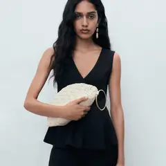 MANGO - Top Mujer con Boleros Sin mangas