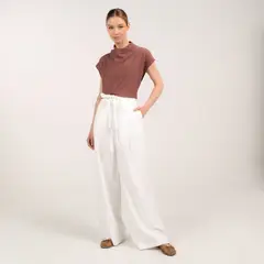 BASEMENT - Pantalón Recto Mujer Tiro alto
