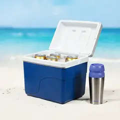 undefined - Set Nevera azul 22L tipo Cooler Cava + termo 700 ml