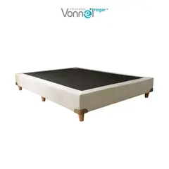 COLCHONES VONNEL - Base Cama Pata Madera Vonnel semidoble 120 x 190 cm Arena