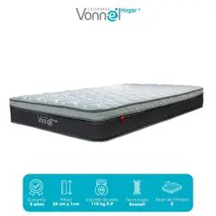 COLCHONES VONNEL - Colchón King Vonnel Ortopedico Resortado 200 x 200 cm Full Confort