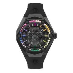 PHILIPP PLEIN - Reloj Hombre The Skull Spikes. Reloj Silicona Negro PWPWA0524