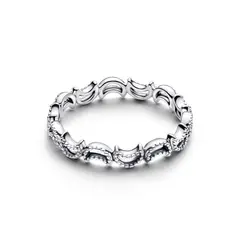 PANDORA - Anillo luna creciente plata esterlina