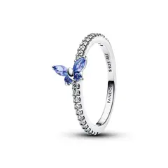 PANDORA - Anillo mariposa azul plata esterlina
