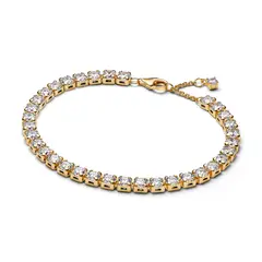 PANDORA - Brazalete tenis audaz brillante Recubrimiento en Oro 14K