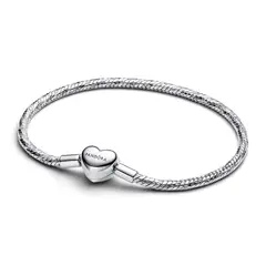 PANDORA - Brazalete broche corazón Plata Esterlina