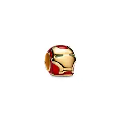 PANDORA - Charm casco de iron man de marvel Recubrimiento en Oro 14K