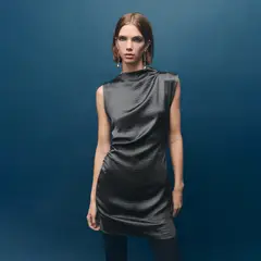 MANGO - Vestido Mujer Corto Casual