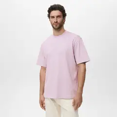 MANGO - Camiseta Hombre Manga corta de Algodón