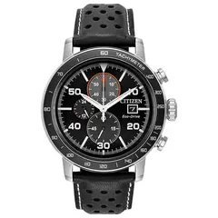 CITIZEN - Reloj Hombre Weekender. Reloj Cuero Negro CA0649-14E