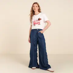 UNIVERSITY CLUB - Jean Recto Mujer Tiro alto