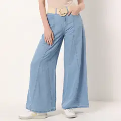 UNIVERSITY CLUB - Jean Wide leg Mujer Tiro alto