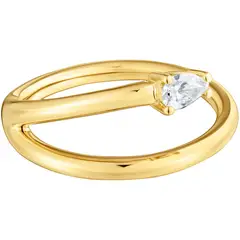 TOUS - Anillo con baño de oro 18 kt sobre plata y diamante creado en laboratorio Lio LGD