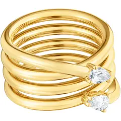 TOUS - Anillo ancho con baño de oro 18 kt sobre plata y diamantes creados en laboratorio Lio LGD