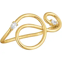 TOUS - Anillo abierto con baño de oro 18 kt sobre plata y diamantes creados en laboratorio Lio LGD