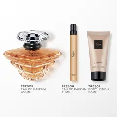LANCOME - Set de perfume Mujer Incluye: Eau de Parfum Tresor 100 ml + Eau de Parfum Tresor 10 ml + Loción Corporal 50 ml.