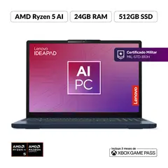 LENOVO - Portátil Ideapad Slim 3 | AMD Ryzen 5 | 24GB de RAM | 512GB SSD de Almacenamiento | Windows 11 | Pantalla 15.3 pulgadas | IP Slim 3 | Computador Portátil