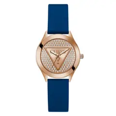 GUESS - Reloj Mujer Glitz Plaque. Reloj Silicona Azul GW0745L4
