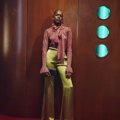 MANGO - Pantalón Recto Mujer Tiro medio