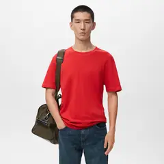 MANGO - Camiseta Hombre de Algodón