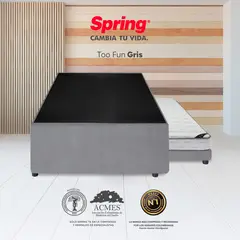 COLCHONES SPRING - Colchón Spring Sencillo con Cama Nido Firmeza Media Ortopedico Espuma Too Fun 100 cm x 190 cm x 34 cm