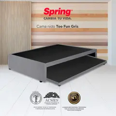 COLCHONES SPRING - Cama Nido Spring Sencillo Too Fun 100 cm x 190 cm x 34 cm