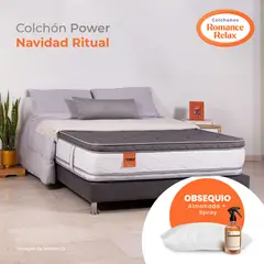 COLCHONES ROMANCE RELAX - Colchón King Firmeza Firme Espuma 91003996 200 x 200 cm Almohada + Colchón ROMANCE RELAX