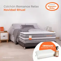 COLCHONES ROMANCE RELAX - Colchón Queen Firmeza Medio Resortes 91004000 160 x 190 cm Almohada + Colchón ROMANCE RELAX