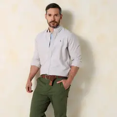 POLO - Camisa Hombre Manga Larga De Algodón