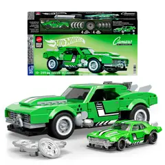 HOT WHEELS - Carro de Juguete Armable Hot Wheels: Brick Shop Camaro Speed 68