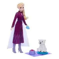 DISNEY PRINCESS - Princesa Disney Frozen: Juguete Elsa con Oso Bebé