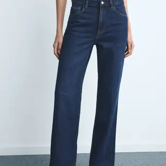 MANGO - Jean Wide leg Mujer Tiro alto