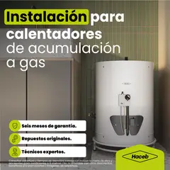HACEB - Servicio de instalación Calentador de acumulación a gas