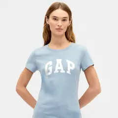 GAP - Camiseta Mujer con Estampado Manga corta de Algodón